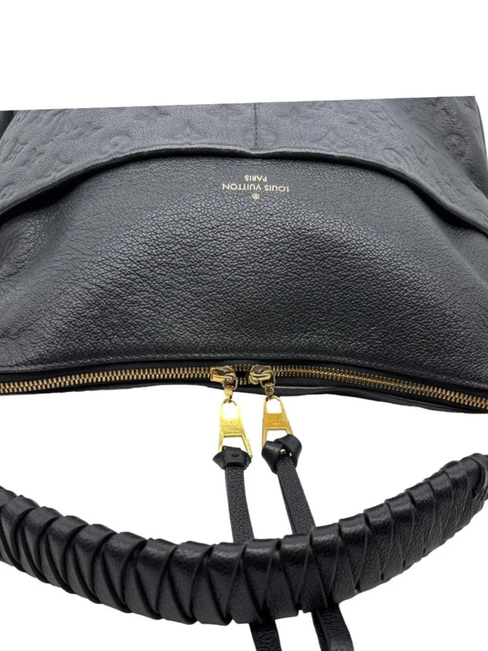 Louis Vuitton Maida Monogram Empreinte Leather Hobo Shoulder Bag Black